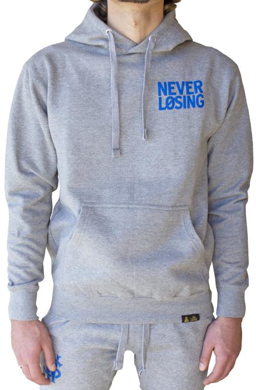 Stay Winning Never Losing Grey/Blue Hoodie