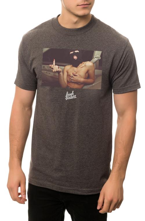 The Heist Tee in Charcoal Heather