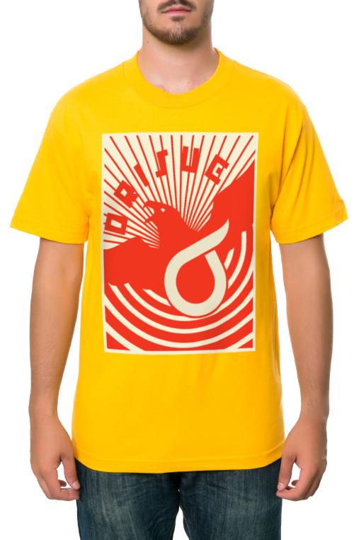 The Bird Poster Tee in Gold