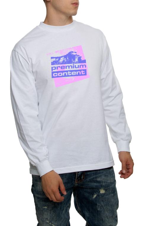 The Wave Crest Long Sleeve Tee in White