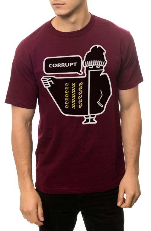 The Bandit Tee in Burgundy