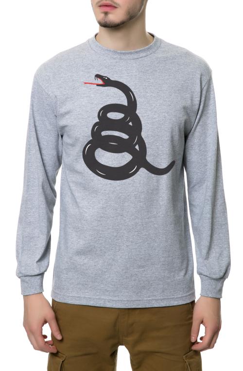 The Black Mamba Long Sleeve Tee in Heather Grey