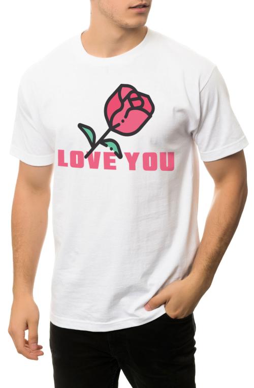 The Rose Love You Tee in White