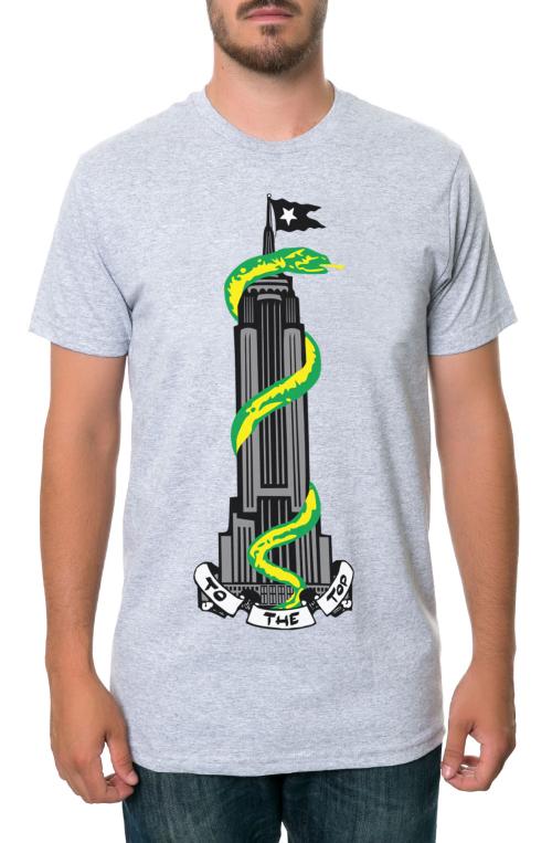 The Empire Snake Tee in Heather Grey