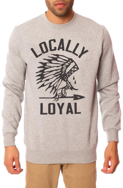 The Locally Loyal Crewneck Sweatshirt in Heather Grey