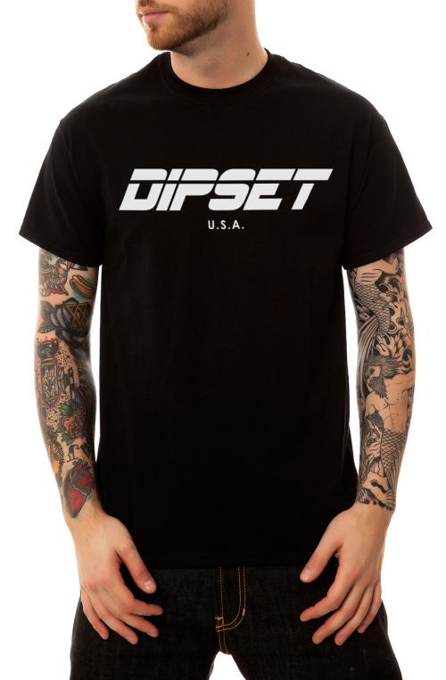 The Dipset USA Logo Tee in Black