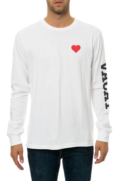 The Love Vacay Long Sleeve Tee in White