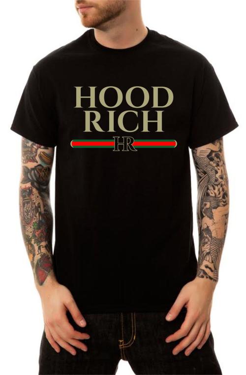 The Hood Rich T-Shirt in Black