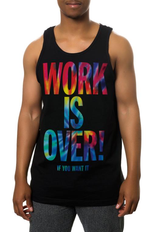 The Work is Over Tank Top in Black