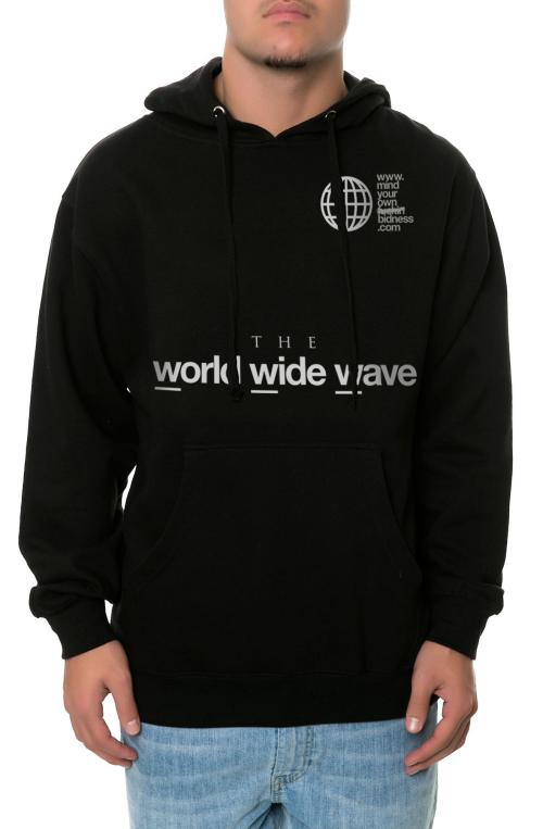 The World Wide Wave Hoodie in Black