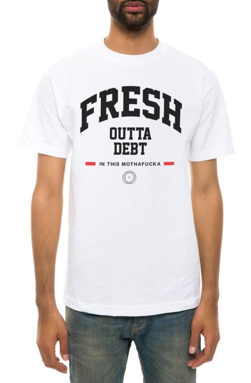 The Fresh Outta Debt Tee in White