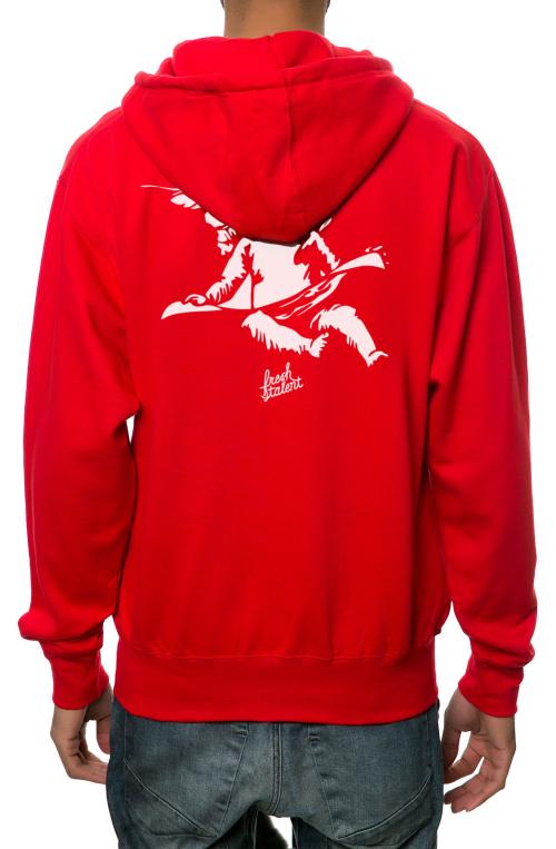 The Cherub Zip-Up Hoodie in Red