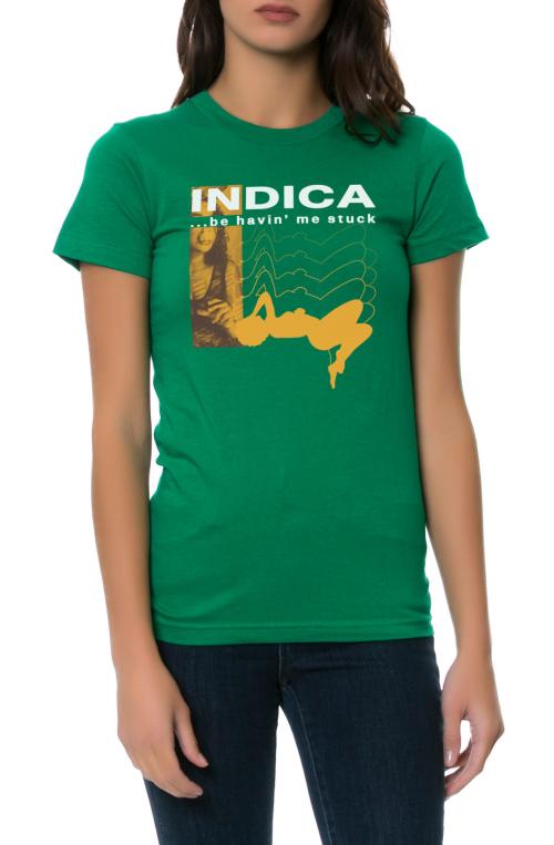 The Indica Tee in Green