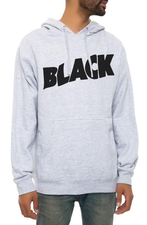 The Black Wave Hoodie in Heather Grey