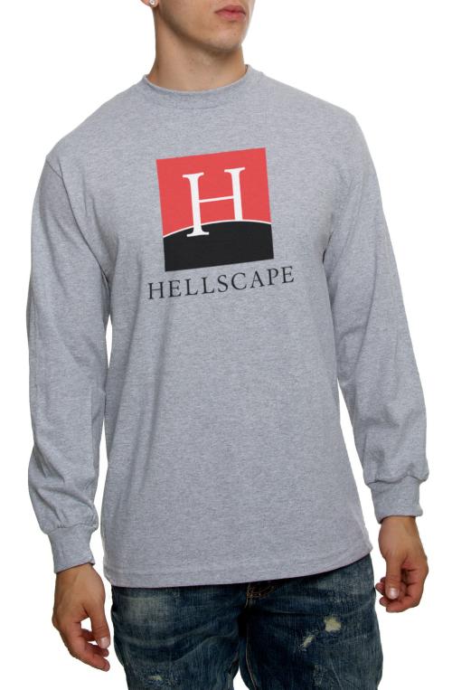 The Hellscape Navigator Long Sleeve Tee in Heather Grey