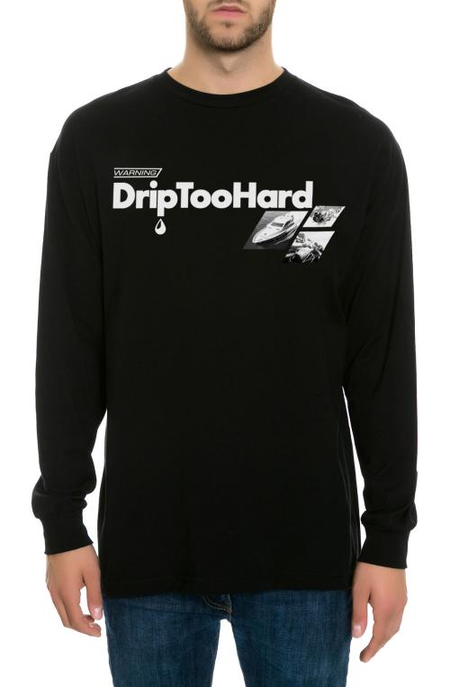 The Drip Too Hard Long Sleeve Tee in Black