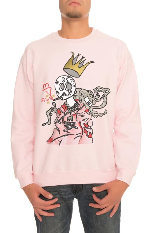 The King Gore 2 Crewneck Sweatshirt in Light Pink