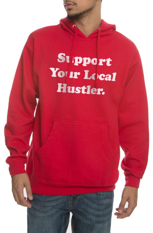 The Support Your Local Hustler Hoodie in Red