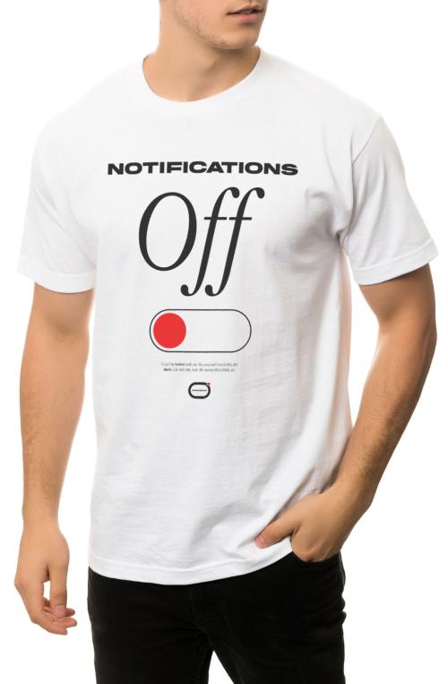 The Notifications Off Tee in White