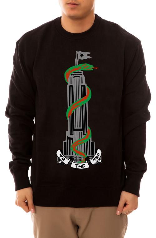The Empire Snake Crewneck Sweatshirt in Black