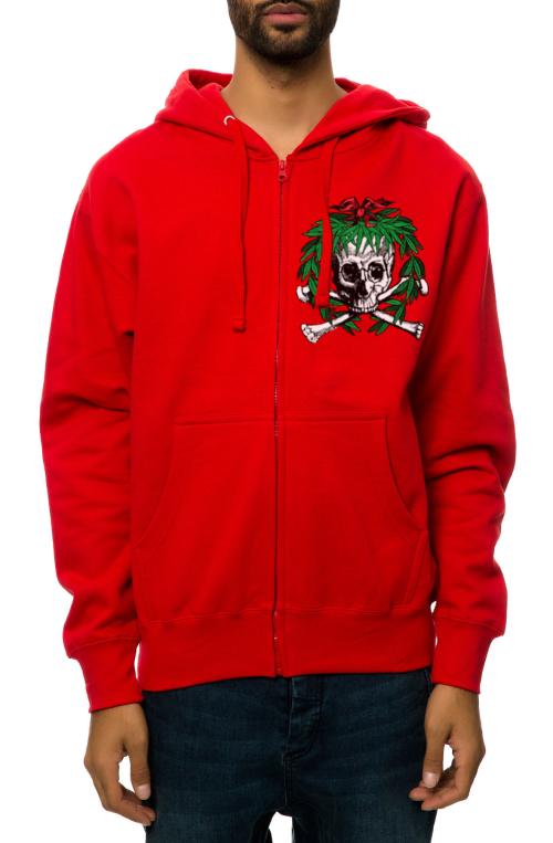The Tis the Season Zip-Up Hoodie in Red
