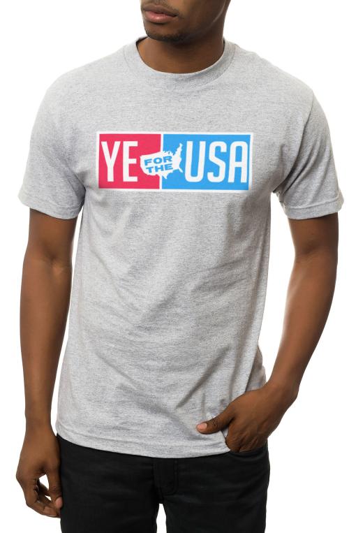 The Ye for the USA Tee in Heather Grey