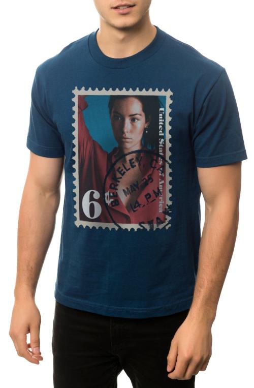 The 6 Cent Stamp Tee in Harbor Blue
