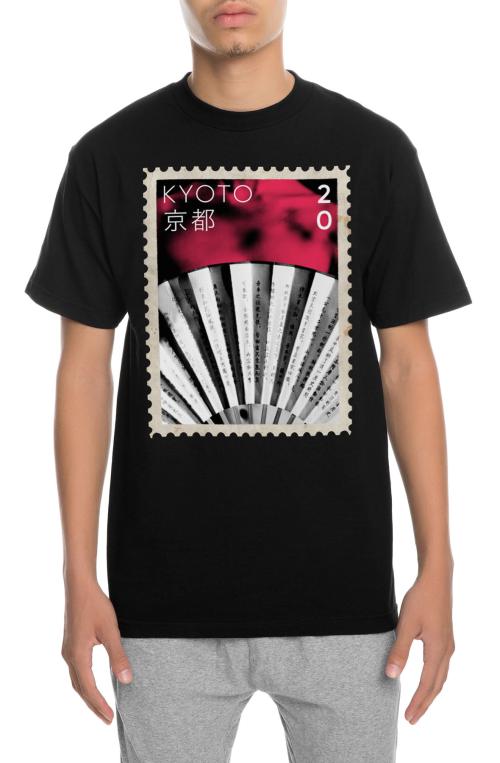 The Kyoto Fan Tee in Black