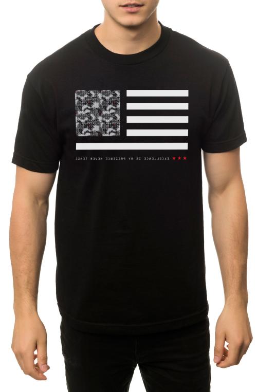 The Camo Stripes Tee in Black