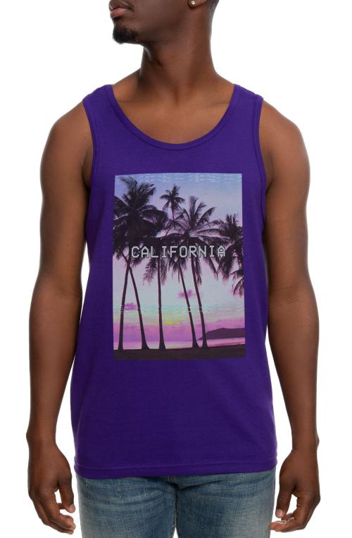 The California VHS Tank Top in Purple