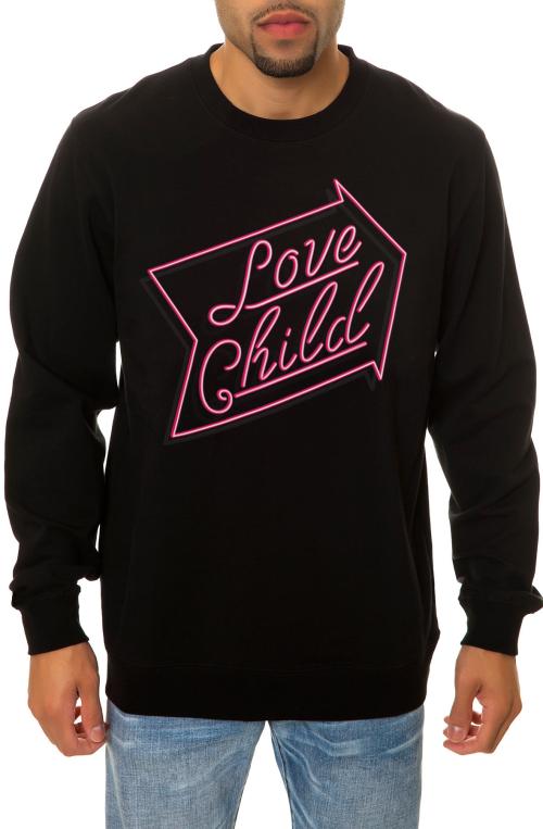 The Love Child Crewneck Sweatshirt in Black