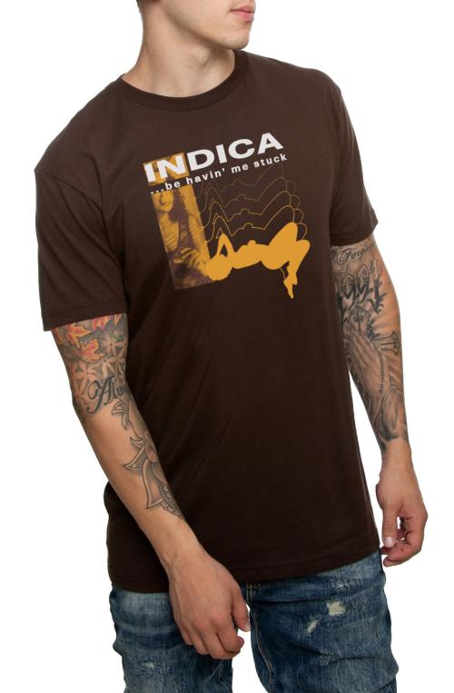 The Indica Tee in Dark Chocolate