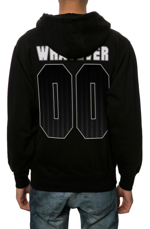 The Shrug Jersey Zip-Up Hoodie in Black