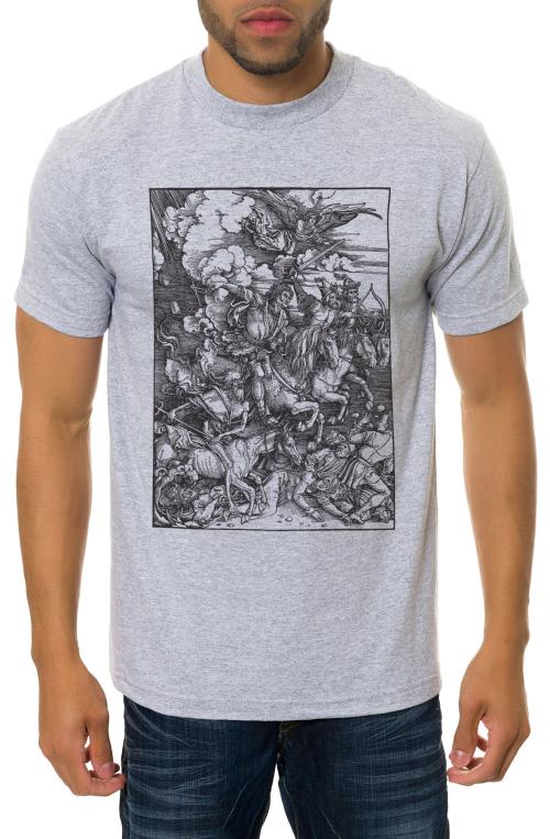 The Four Horsemen Tee in Heather Grey