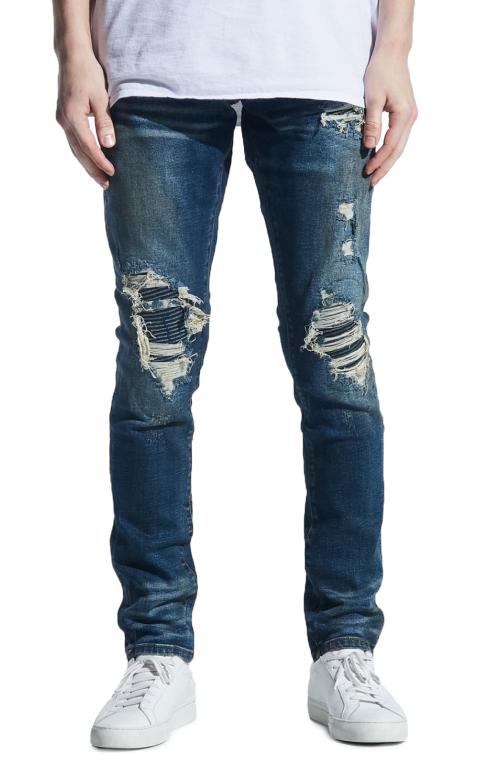 Garland Rip & Repair Denim in Dirty Indigo Wash