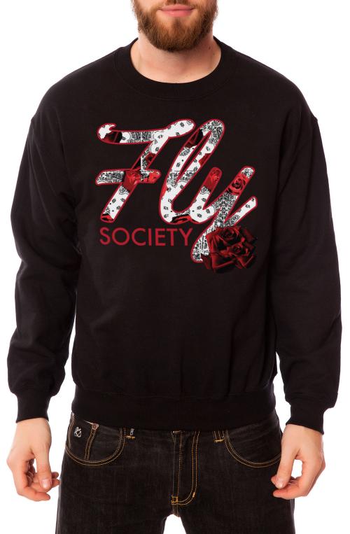 The Thorn Fly Crewneck Sweatshirt in Black
