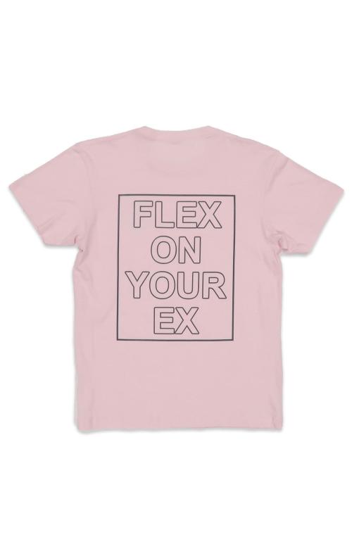 Flex Tee in Pink and Charcoal
