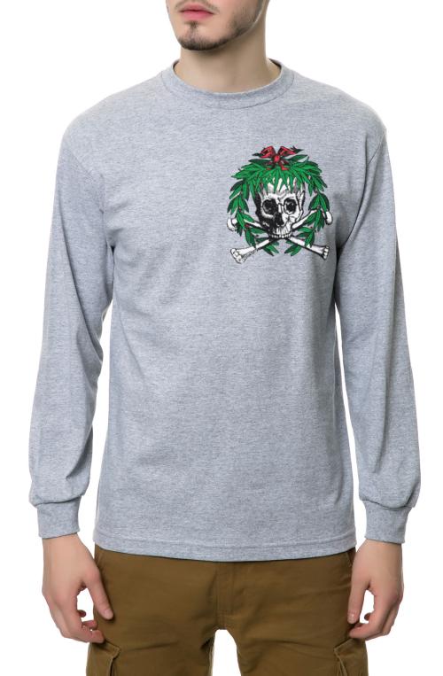 The Tis the Season Long Sleeve Tee in Heather Grey
