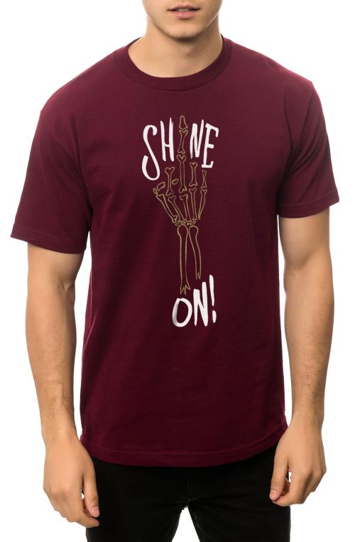 The Shine On Tee in Burgundy
