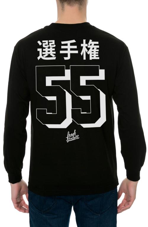 The Champion Kanji Long Sleeve Tee in Black