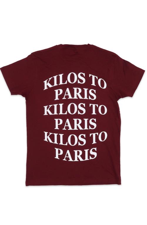 Bulge Kilos To Paris T-shirt in Burgundy and White