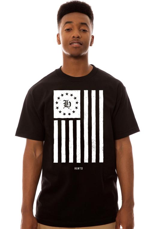The USA Flag Tee in Black