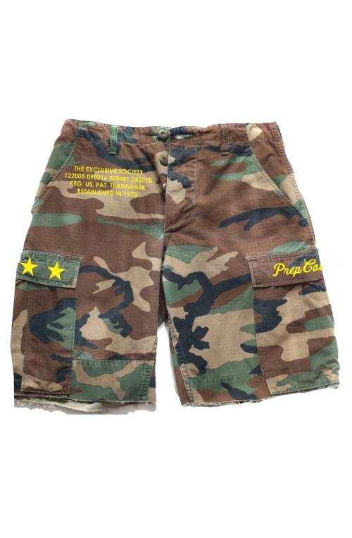 Stars Cutoff Camo Cargo Shorts