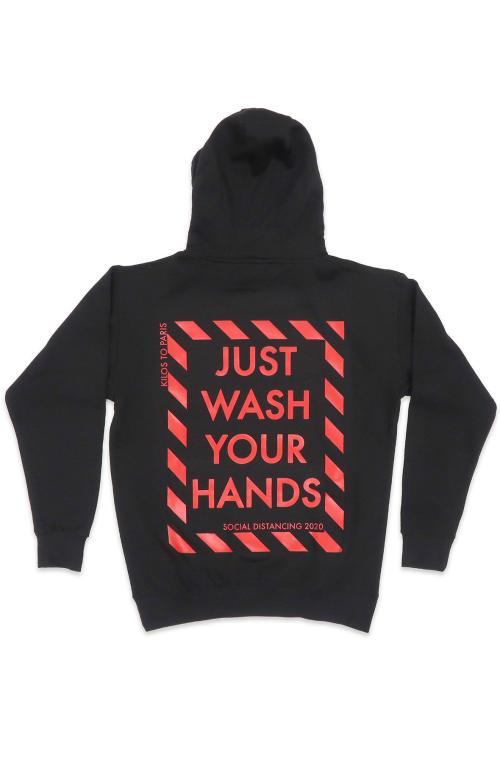 Just Wash Your Hands Hoodie in Black