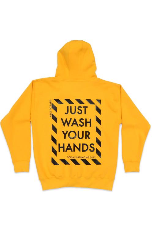 Just Wash Your Hands Hoodie in Yellow