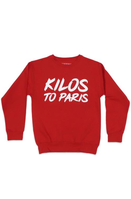 Kilos To Paris Sweater in Red and White