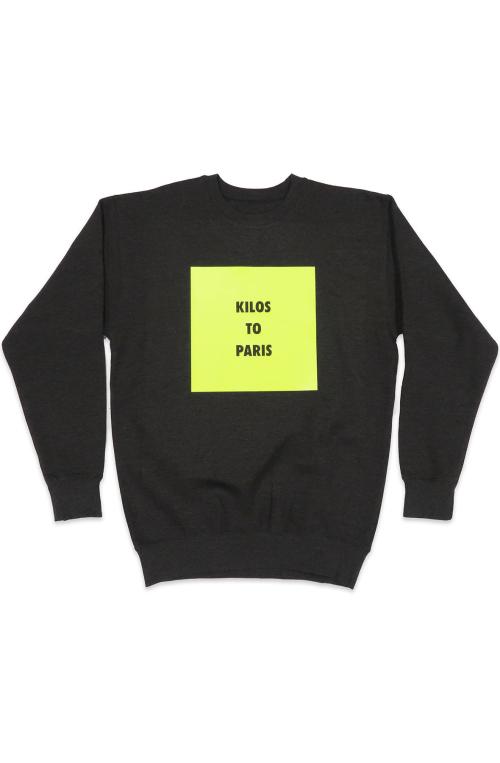 Block Kilos Sweater in Charcoal and Yellow