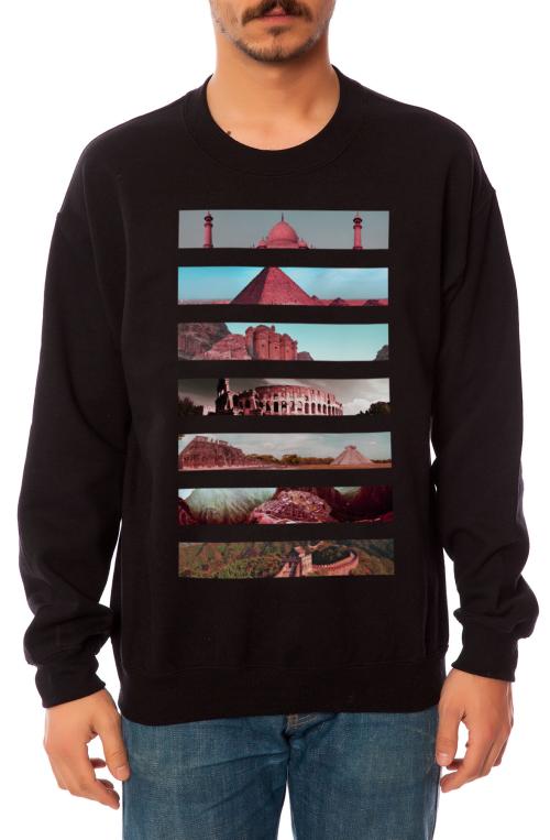 The 7 Wonders Crewneck Sweatshirt in Black