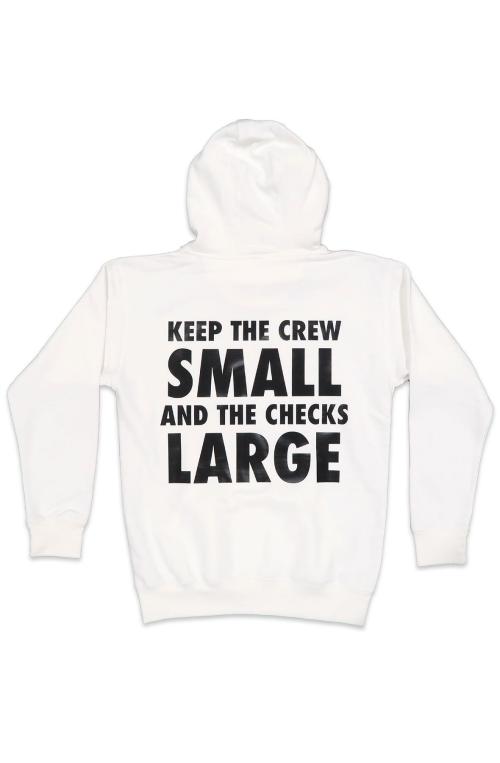 Crew Hoodie in White and Black