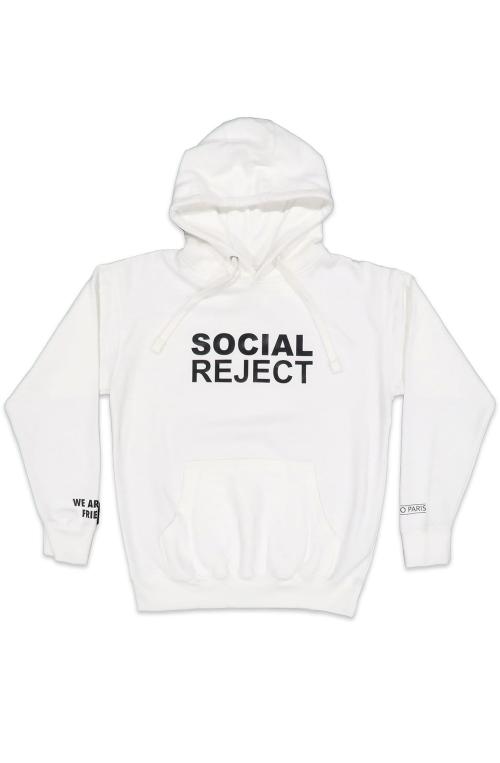 Social Reject Hoodie in White and Black